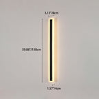 Lámpara de pared LED rectangular larga minimalista moderna de aluminio y acrílico para jardín