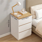 Mesita de noche rectangular minimalista moderna de MDF con 2/3 cajones para dormitorio