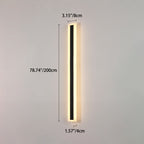 Lámpara de pared LED rectangular larga minimalista moderna de aluminio y acrílico para jardín