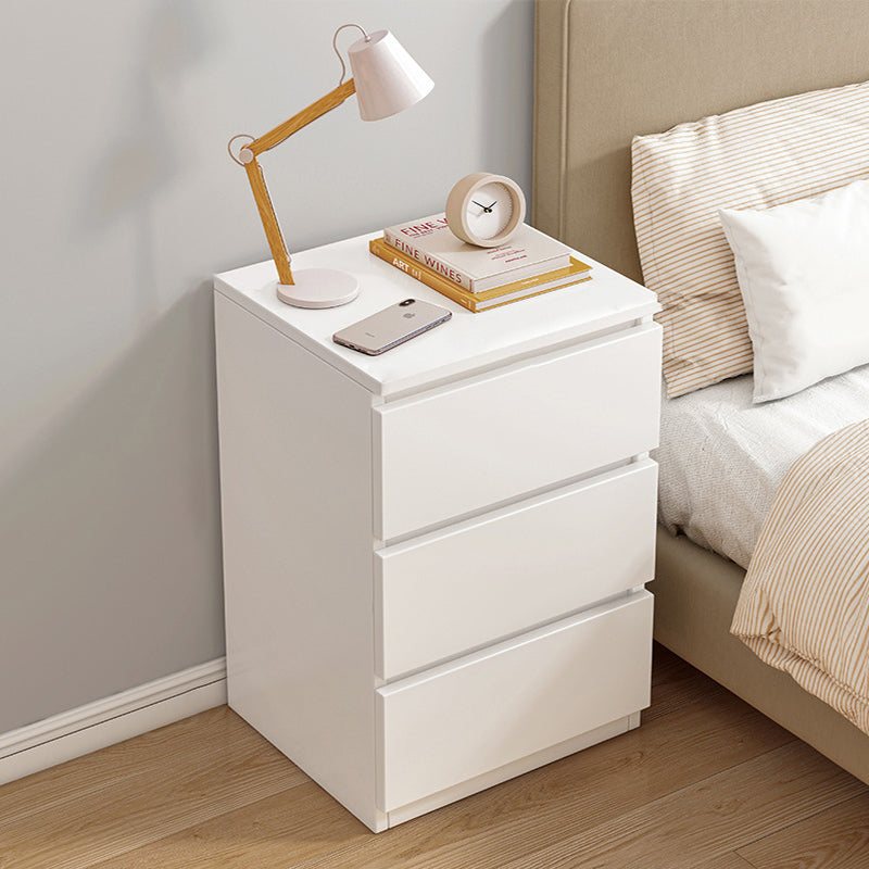 Mesita de noche rectangular minimalista moderna de MDF con 2/3 cajones para dormitorio