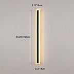 Lámpara de pared LED rectangular larga minimalista moderna de aluminio y acrílico para jardín