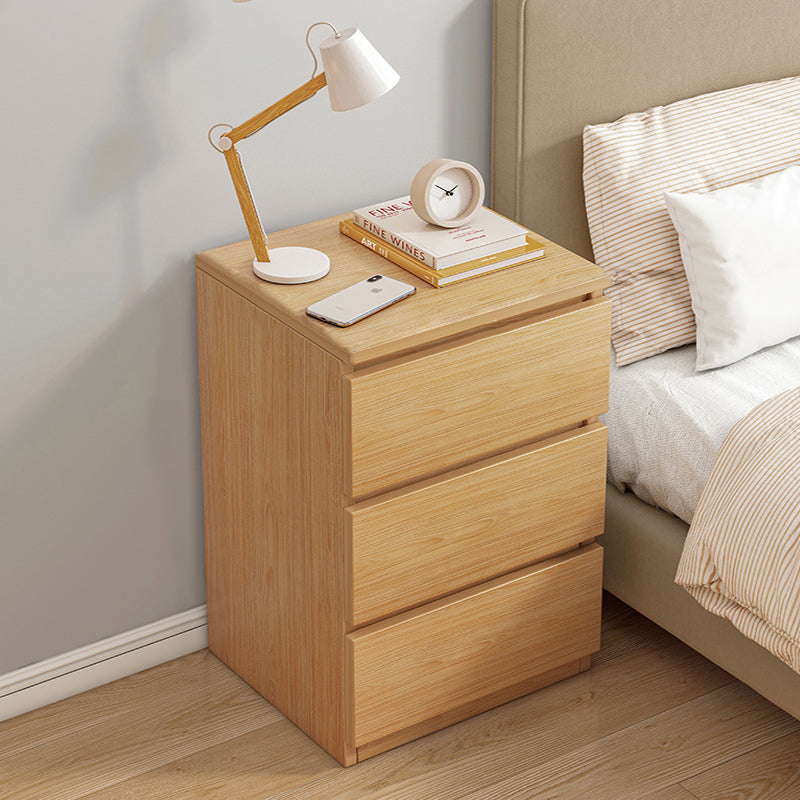 Mesita de noche rectangular minimalista moderna de MDF con 2/3 cajones para dormitorio
