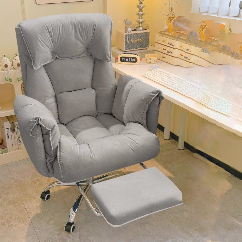 Modern Minimalist Adjustable Recliner Footrest – Square Fabric Upholstery, Cushioned Foam, Steel & Aluminum Alloy – Home & Office