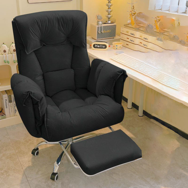 Modern Minimalist Adjustable Recliner Footrest – Square Fabric Upholstery, Cushioned Foam, Steel & Aluminum Alloy – Home & Office