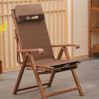 Tumbona reclinable rectangular tradicional de granja, de PE trenzado con estructura de acero, reposabrazos y respaldo para sala de estar