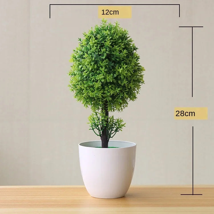 Premium and Artificial Wabi-Sabi Faux Bonsai Tree Lifelike Zen Botanical Accent for Executive Desk and Minimalist Decor
