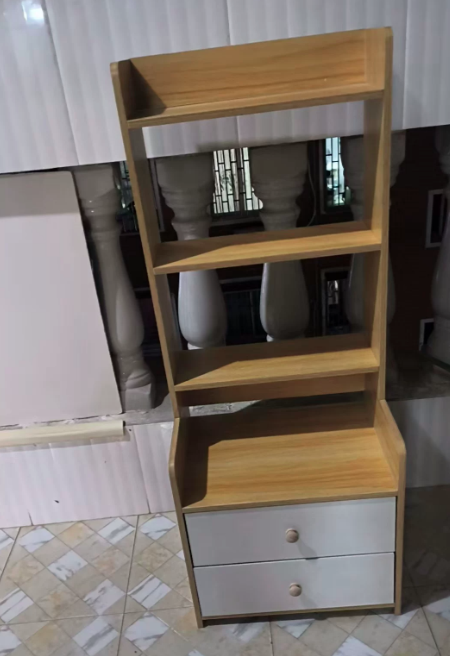 Mesita de noche contemporánea nórdica cuadrada/rectangular de tablero de densidad, 4/6 niveles para dormitorio