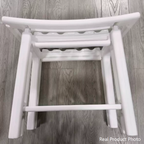 Taburete bajo moderno minimalista curvo rectangular de HDPE impermeable - Sin respaldo ni reposabrazos para baño