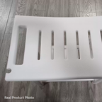 Taburete bajo moderno minimalista curvo rectangular de HDPE impermeable - Sin respaldo ni reposabrazos para baño
