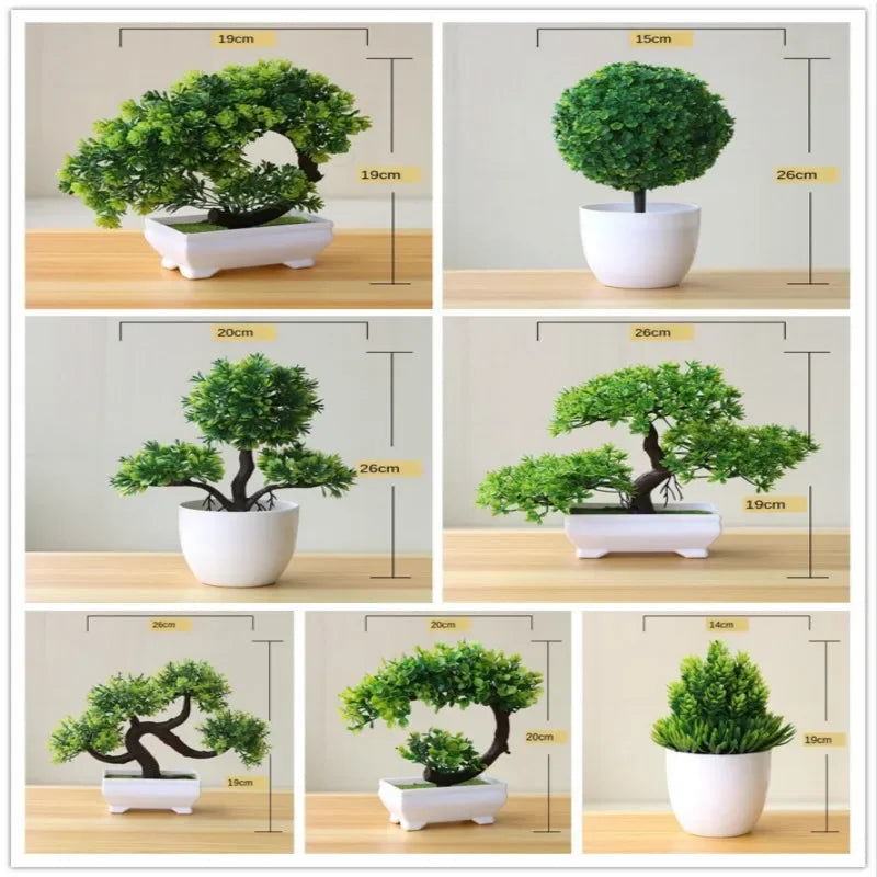 Premium and Artificial Wabi-Sabi Faux Bonsai Tree Lifelike Zen Botanical Accent for Executive Desk and Minimalist Decor