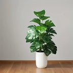 Lifelike Faux Monstera Deliciosa Artificial Swiss Cheese Plant for Modern Home and Office Decor (Unpotted)