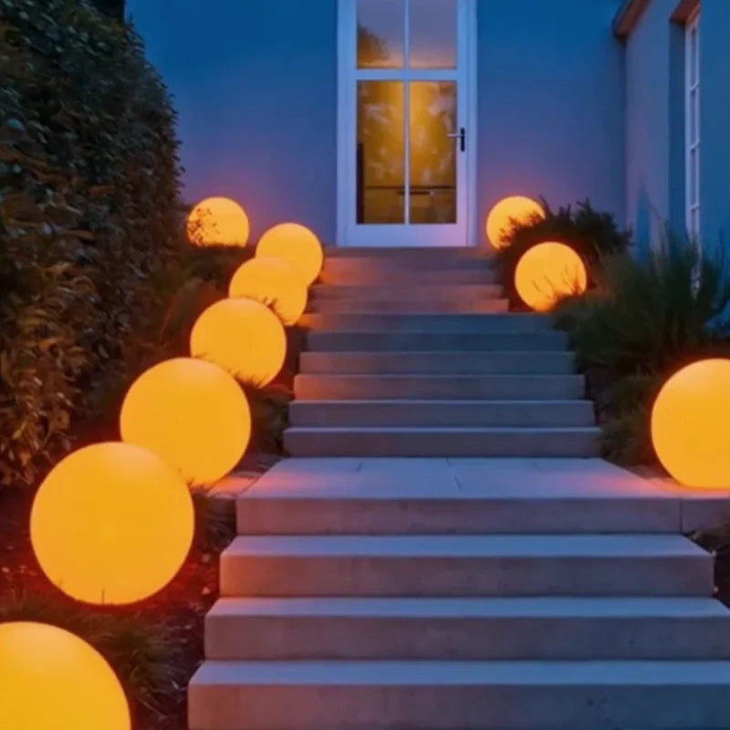 Globo de luz solar LED impermeable con cambio de color RGB para exteriores con control remoto, inalámbrico, para jardín y piscina