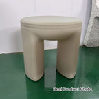 Modern Minimalist Round PE Stool - Low-Profile, Armless Seating for Living Room