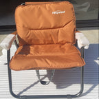 Silla de camping moderna, minimalista, rectangular, para exteriores, de aleación de aluminio, tela Oxford, algodón, plegable, desmontable, con respaldo y apoyabrazos para jardín