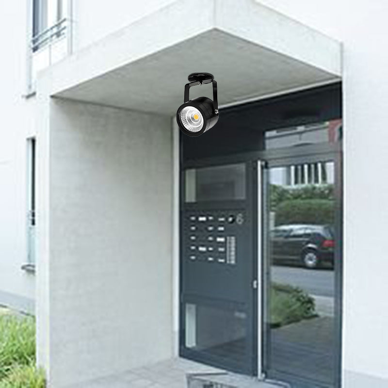 Lámpara de pared LED tipo aplique de cilindro largo ajustable de aluminio y hierro, impermeable, de simplicidad moderna para patio exterior